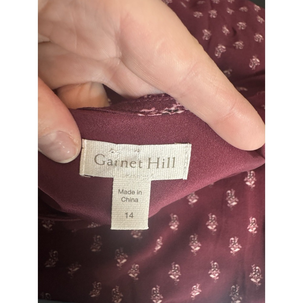 Garnet Hill Trapeze Peasant Swing Dress Boho‎ Cottagecore 3/4 Sleeve - Picture 9 of 10